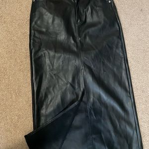 Black leather Zara skirt